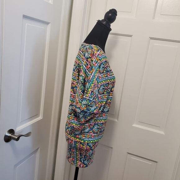 Trina Turk Swimsuit Coverup, poolside, Beachwear, tropical, colorful Size xs - Picture 5 of 11